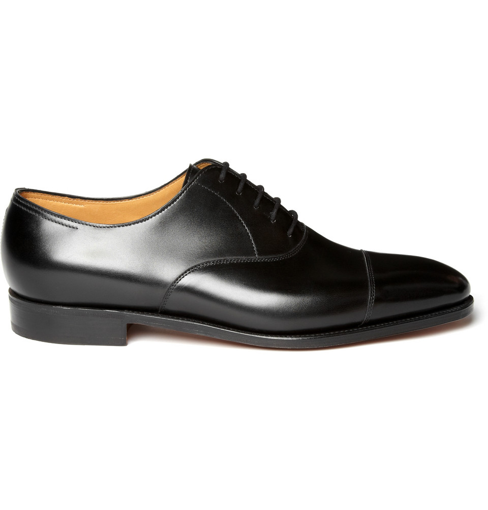 John Lobb City Ii Leather Oxford Shoes in Black for Men - Lyst