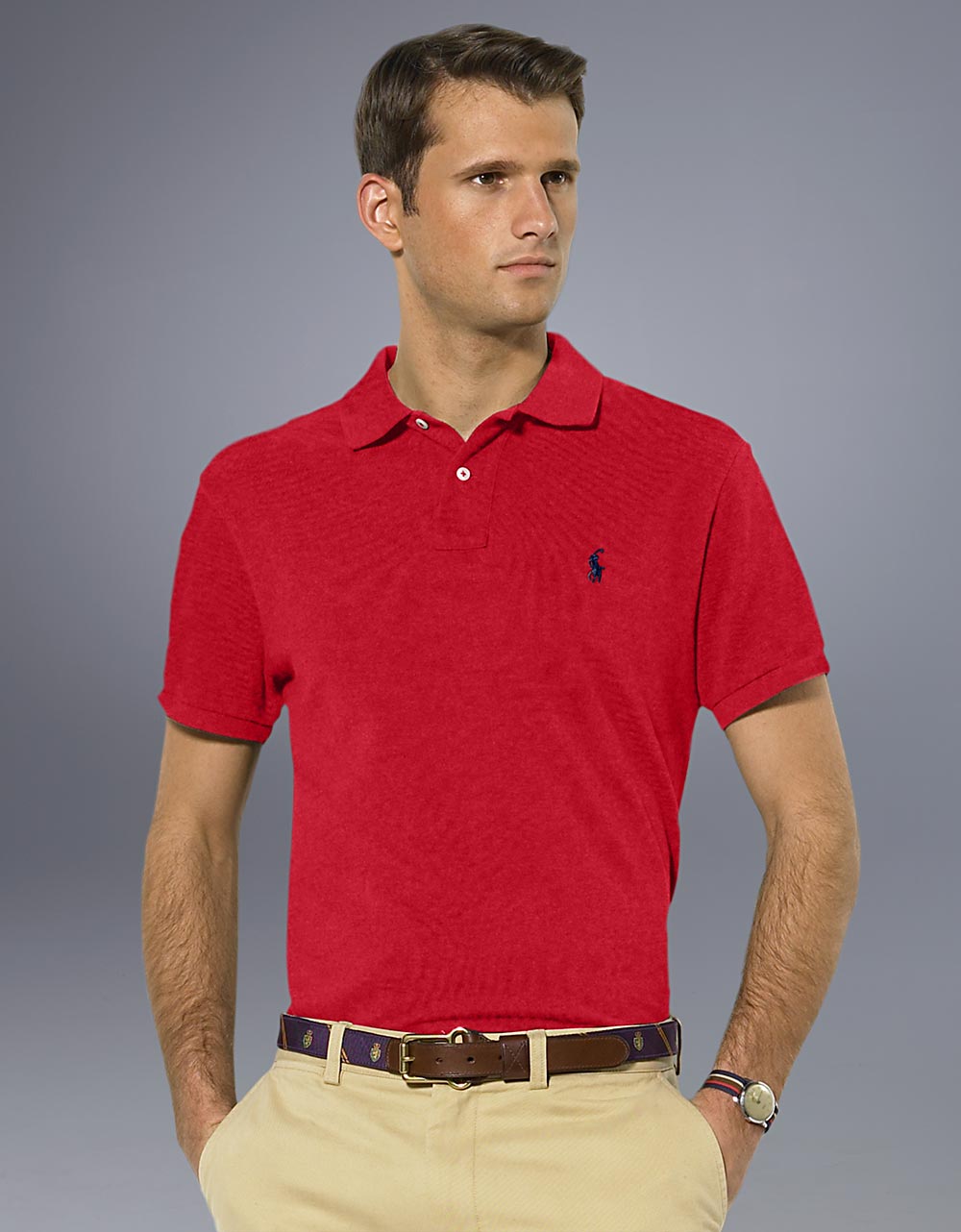 Polo Ralph Lauren Classic-fit Mesh Polo Shirt in Red for Men (RL2000 ...
