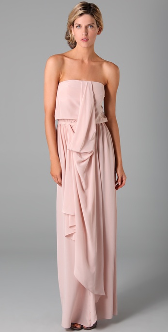 Draped Strapless Dress
