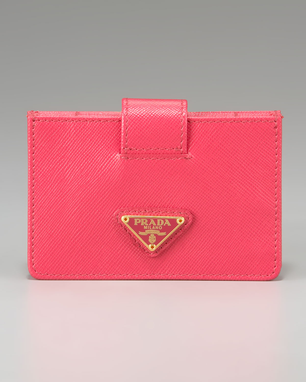 Prada Saffiano Leather Accordion Card Case in Pink - Lyst