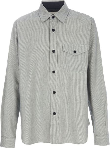 Ymc Elbow Patch Shirt in Gray for Men (grey) | Lyst