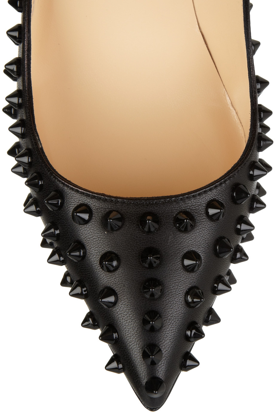 Christian Louboutin Pigalle Spikes 120 Studded Leather Pumps in Black