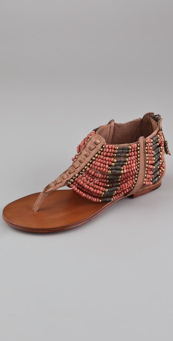 beaded flat sandals