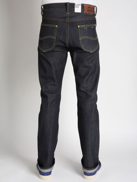 Lee 101 Z K Dry Selvedge Denim Jeans in Blue for Men (denim) | Lyst