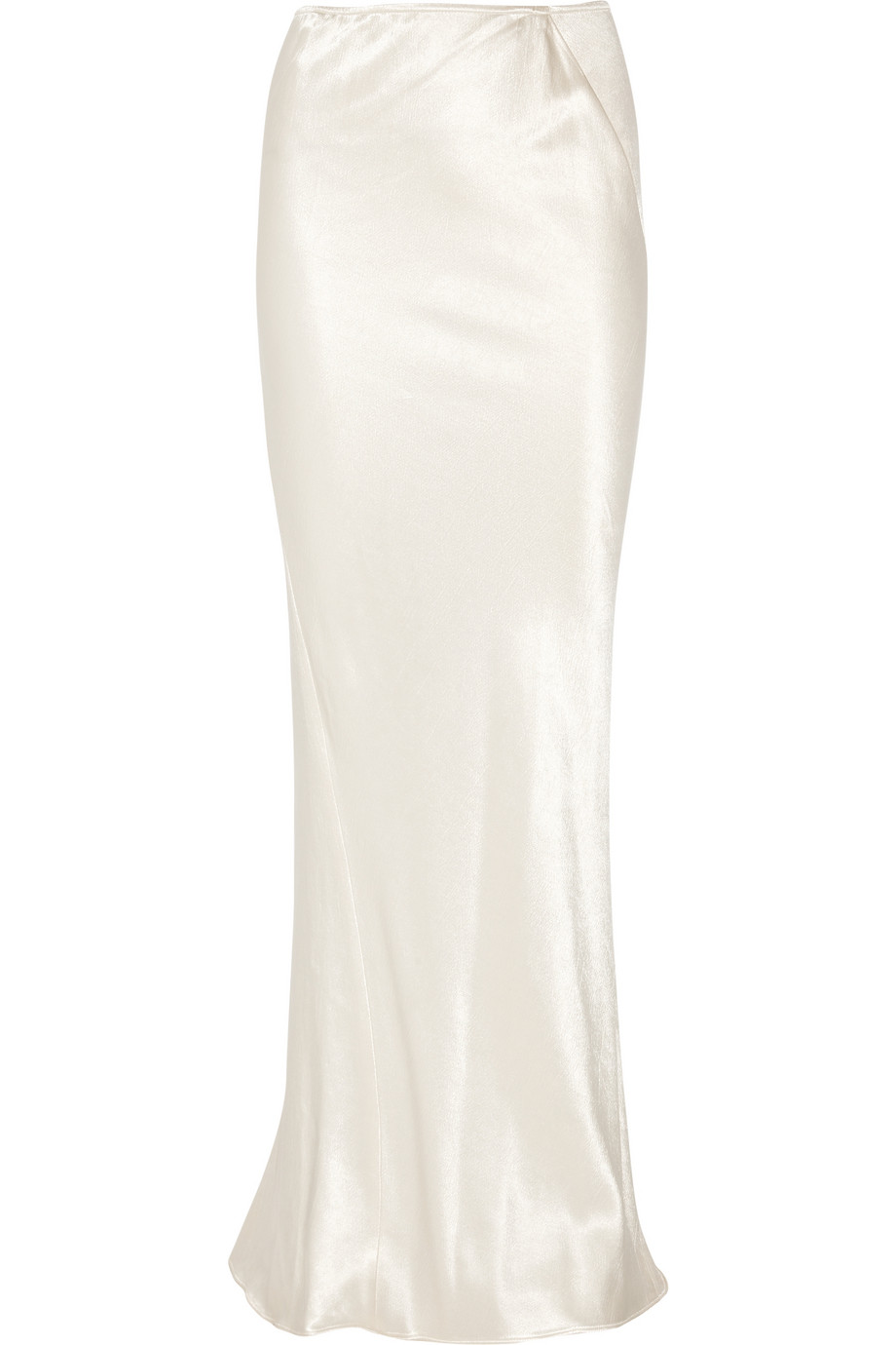 Donna Karan Hammered Stretch-satin Maxi Skirt in White | Lyst