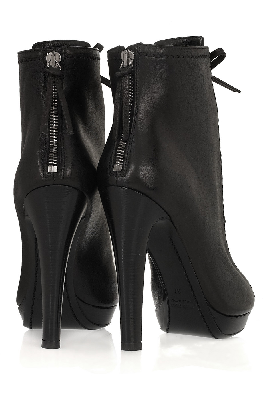 miu miu lace up ankle boots