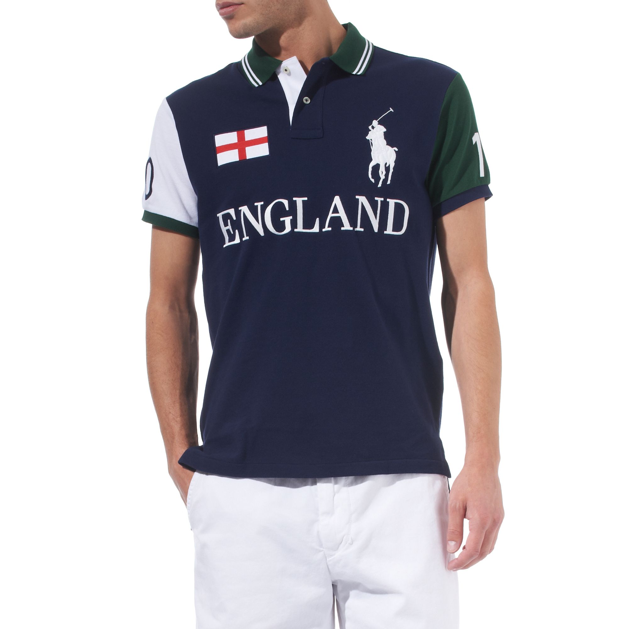 Ralph Lauren Custom–fit England Flag Polo Shirt in Navy (Blue) for Men -  Lyst