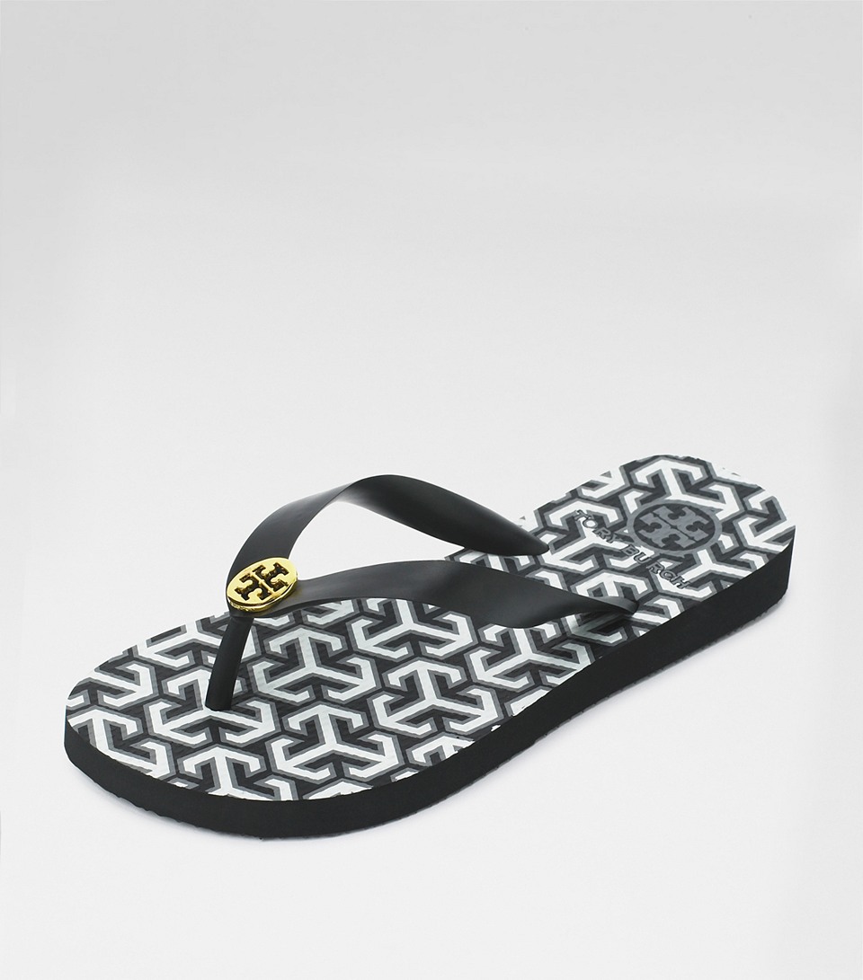 tory burch flat flip flops