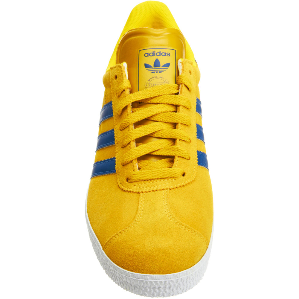 adidas gazelle 2 blue yellow suede trainers