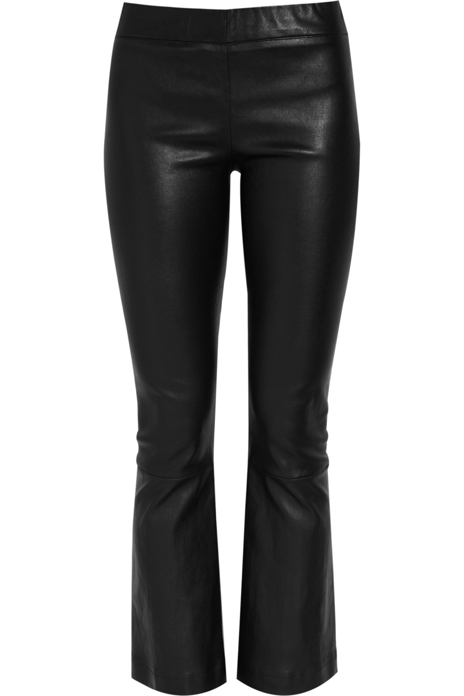 The Row Comet Cropped Leather Pants in Black - Lyst