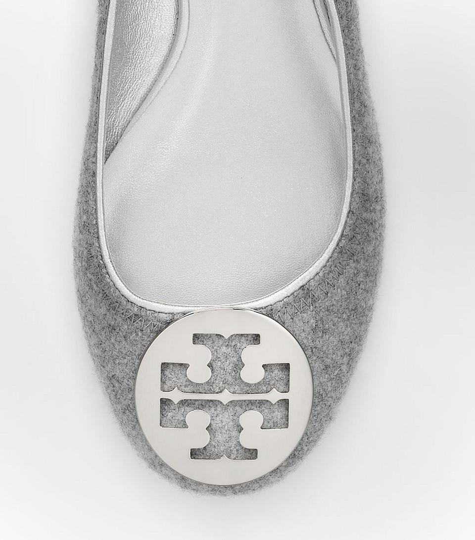 tory burch grey flats