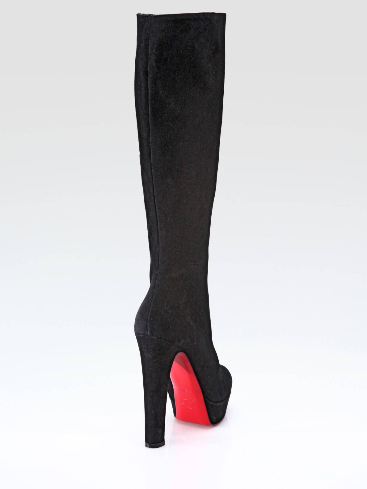 Christian Louboutin Bibi Botta Suede Boots in Black - Lyst