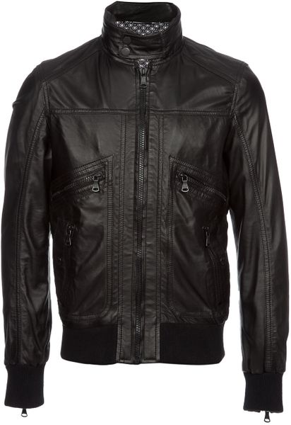 D&g Leather Jacket in Black for Men | Lyst