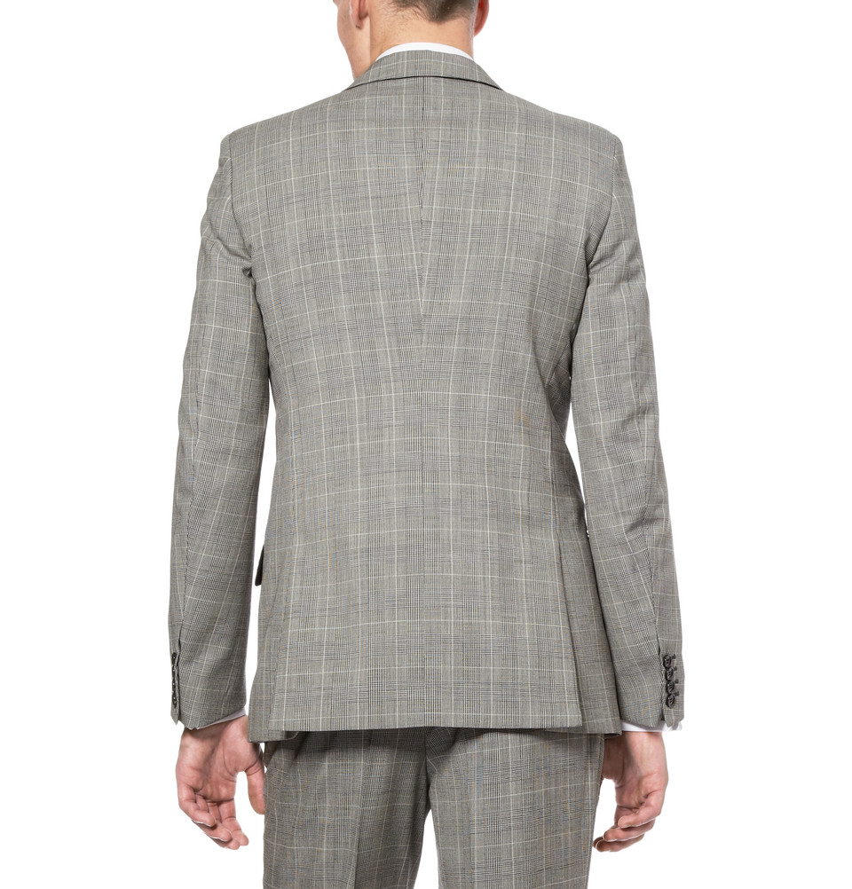 Alexander McQueen Prince Of Wales Check Suit Jacket in Gray for Men - Lyst