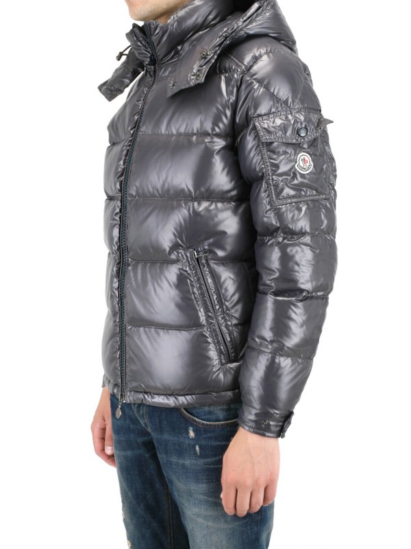 Moncler Maya Laque Down Sport Jacket in Gray for Men (charcoal) | Lyst