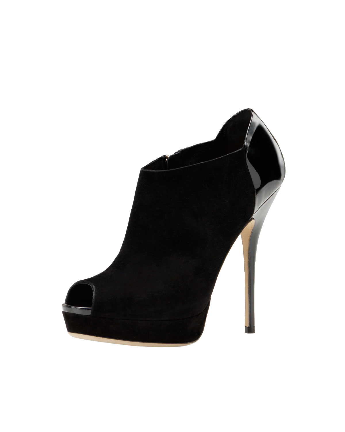 open toe bootie platform
