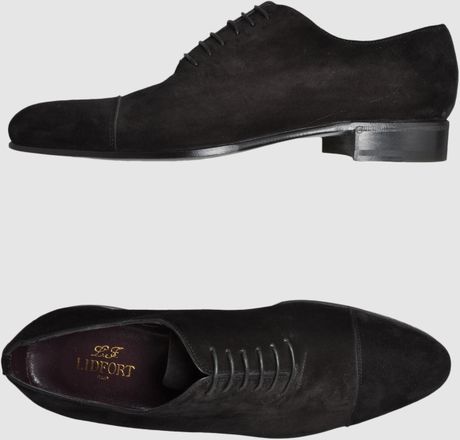Lidfort Laced Shoes in Black for Men | Lyst