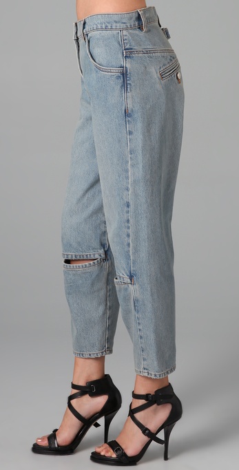 Alexander Wang Jeans with Knee Slit in Denim (Blue) - Lyst