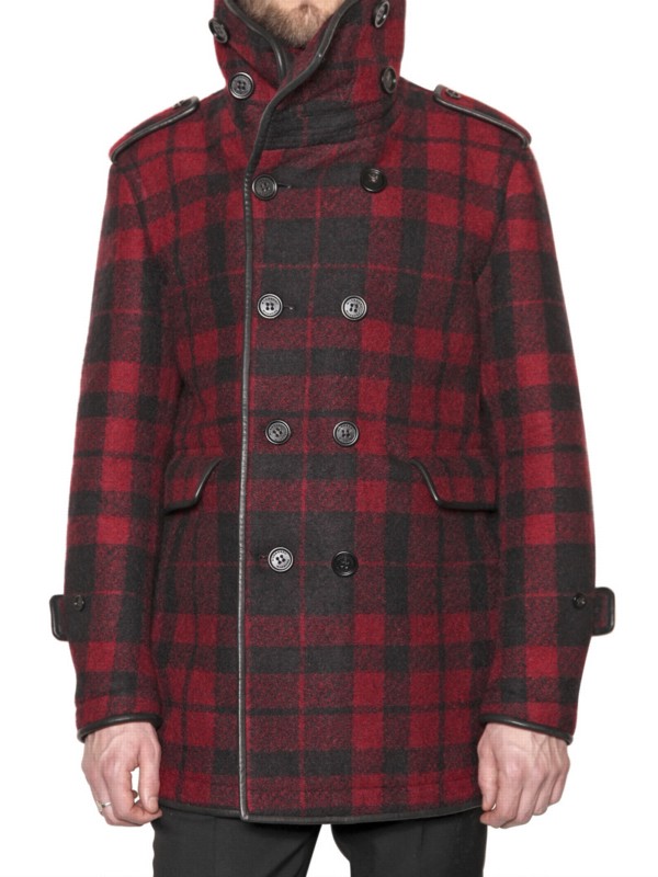burberry men's plaid coats & jackets