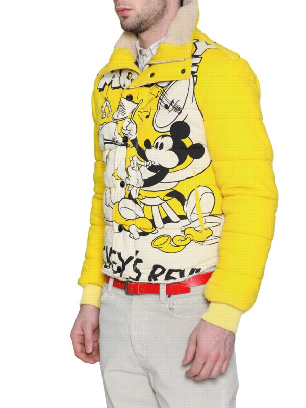 Dolce & Gabbana Mickey Mouse Fleece Sport Jacket in Yellow for Men | Lyst