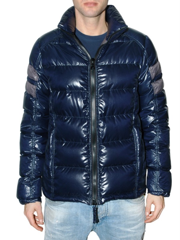 Duvetica Fantasio Shiny Nylon Down Jacket in Navy (Blue