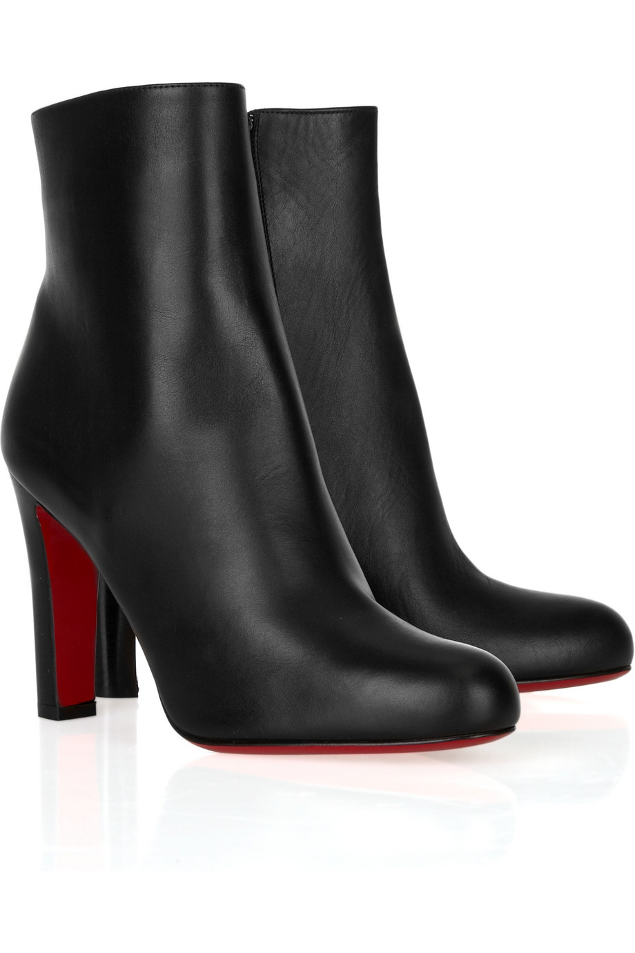 Christian Louboutin Adox 85 Leather Booties in Black | Lyst