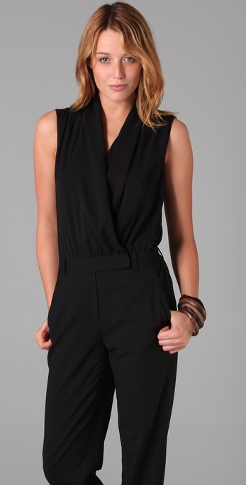 deep v neck jumpsuit
