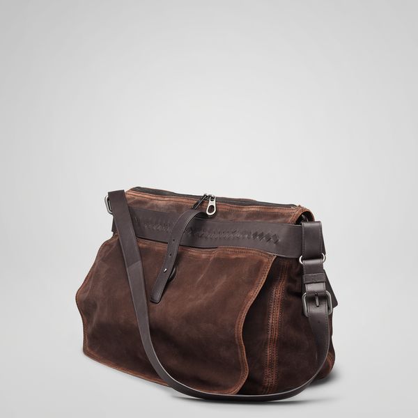 Bottega Espresso Suede Messenger Bag in Brown for Men (espresso/espresso) Lyst