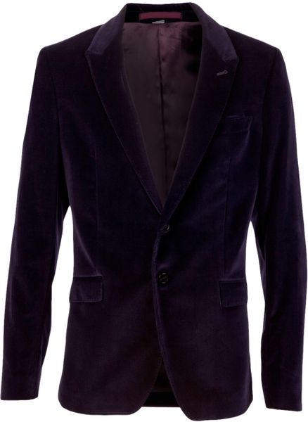 Paul Smith Velvet Blazer in Purple for Men | Lyst