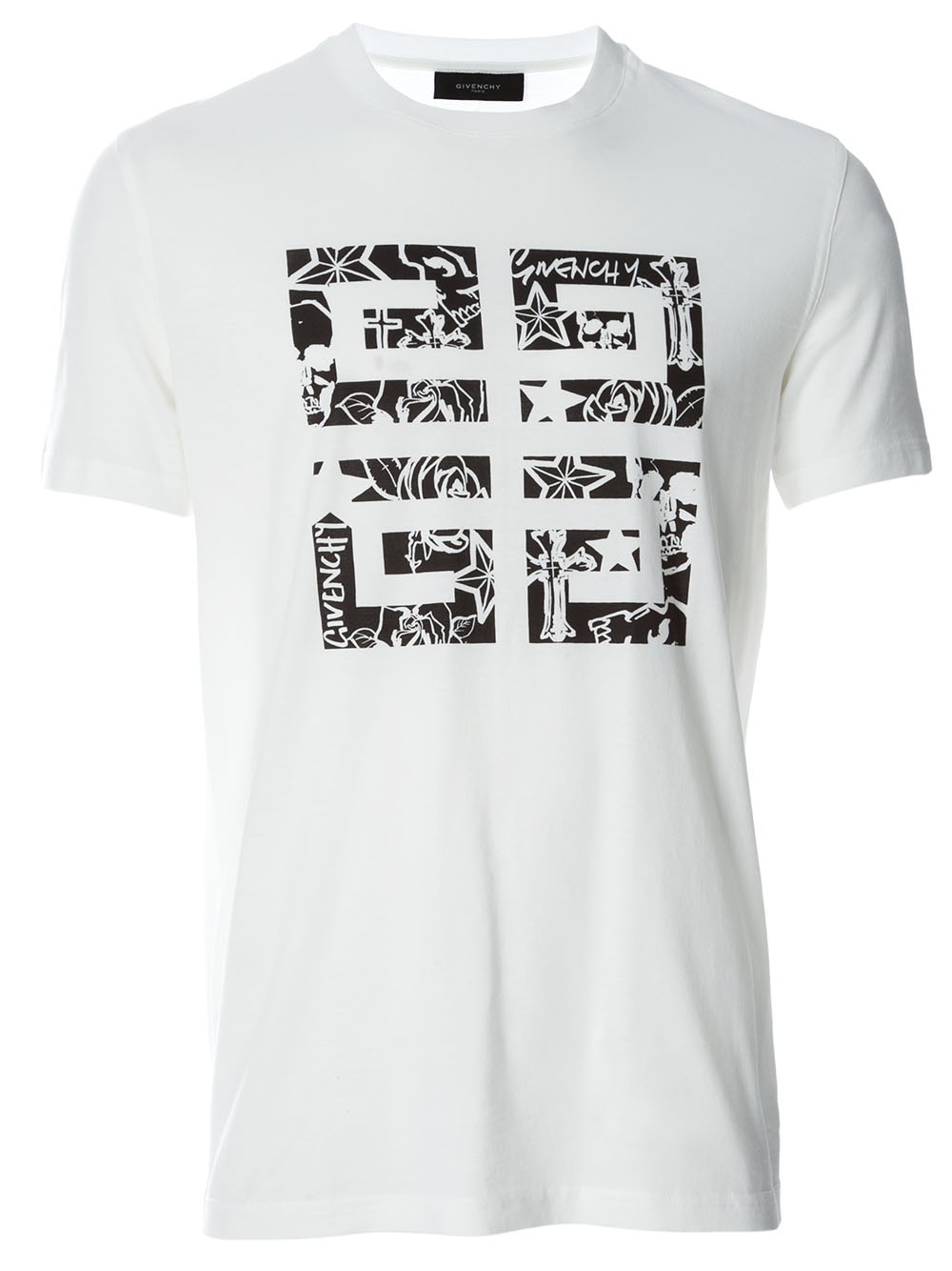 Givenchy Large Logo T-shirt in White for Men | Lyst