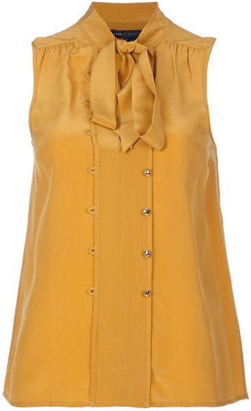 Marc By Marc Jacobs Sleeveless Blouse in Yellow | Lyst