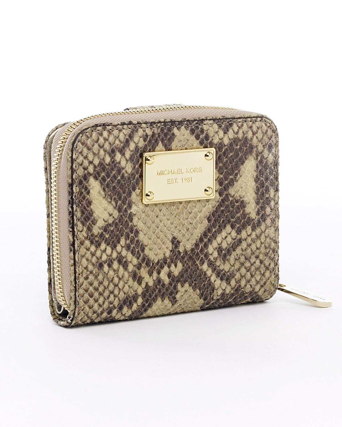 MK snakeskin wallet