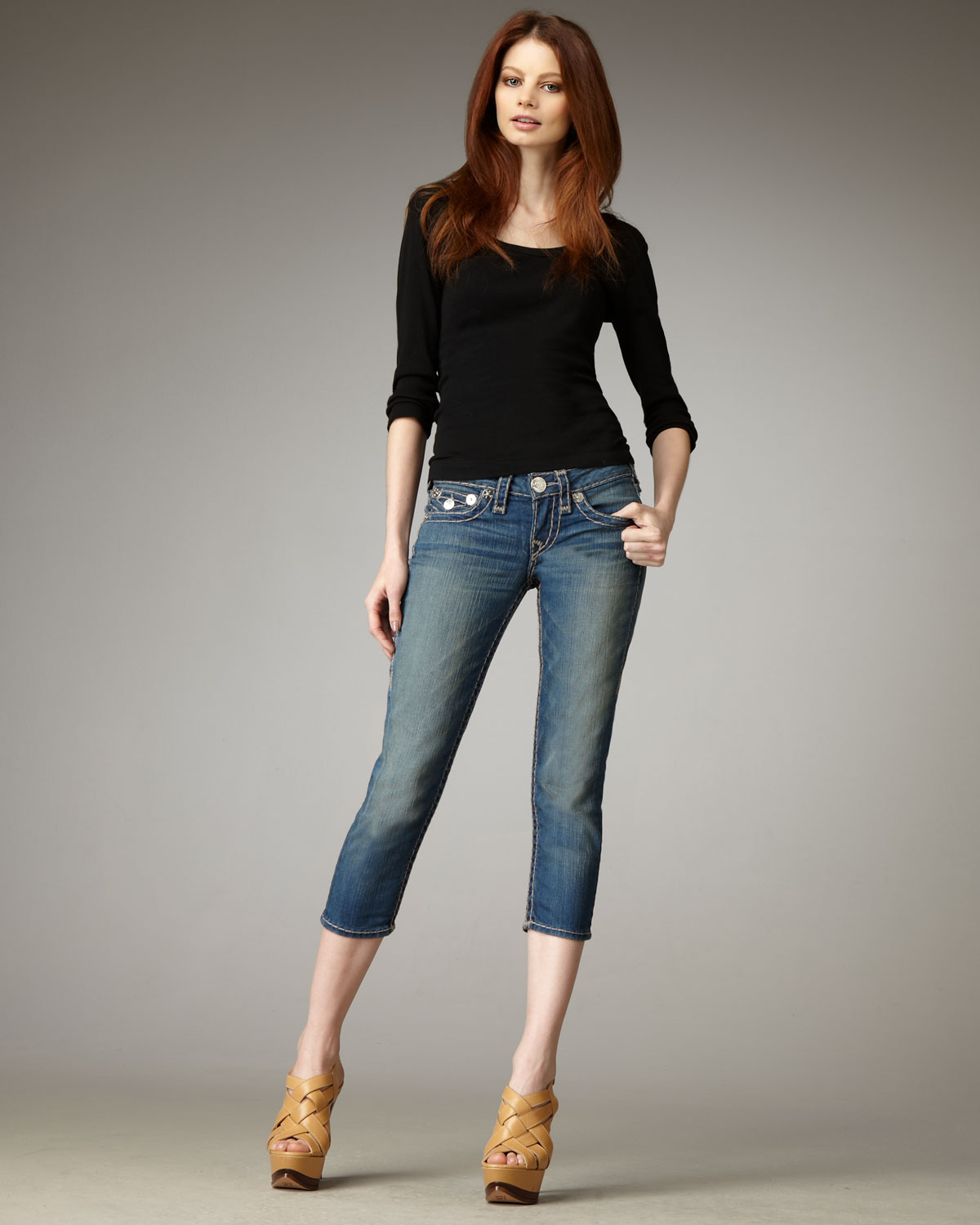 true religion cropped jeans