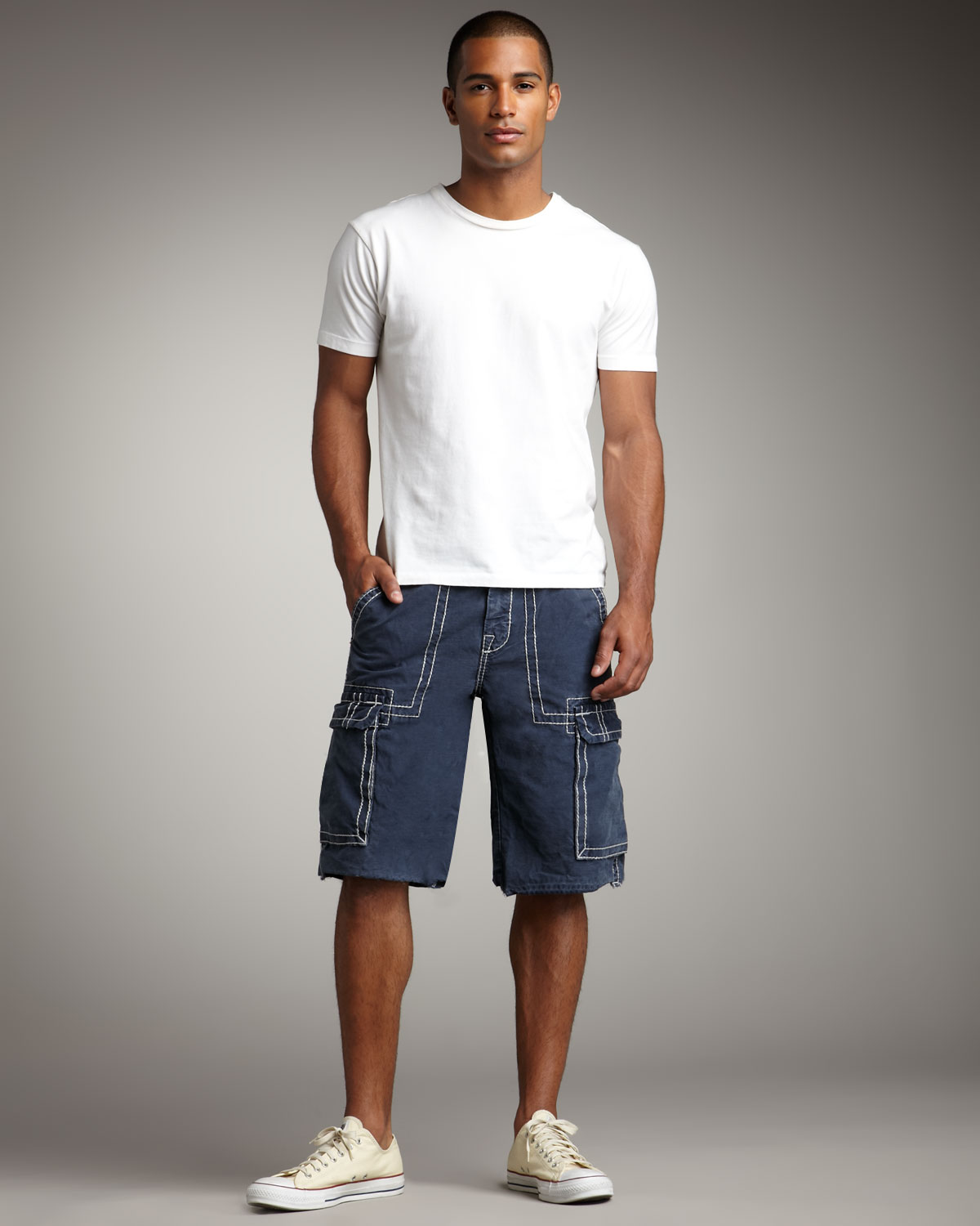 true religion mens cargo shorts