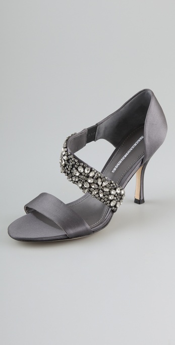 Vera Wang Lavender Elroy High Heel Sandals in Gray | Lyst