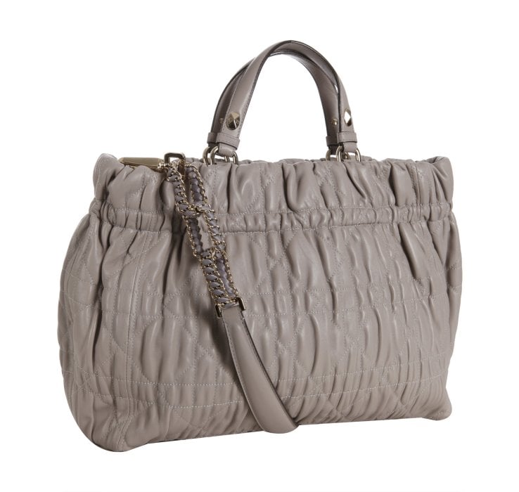 Dior Grey Cannage Quilted Lambskin Delices Top Handle Bag in Gray (grey ...