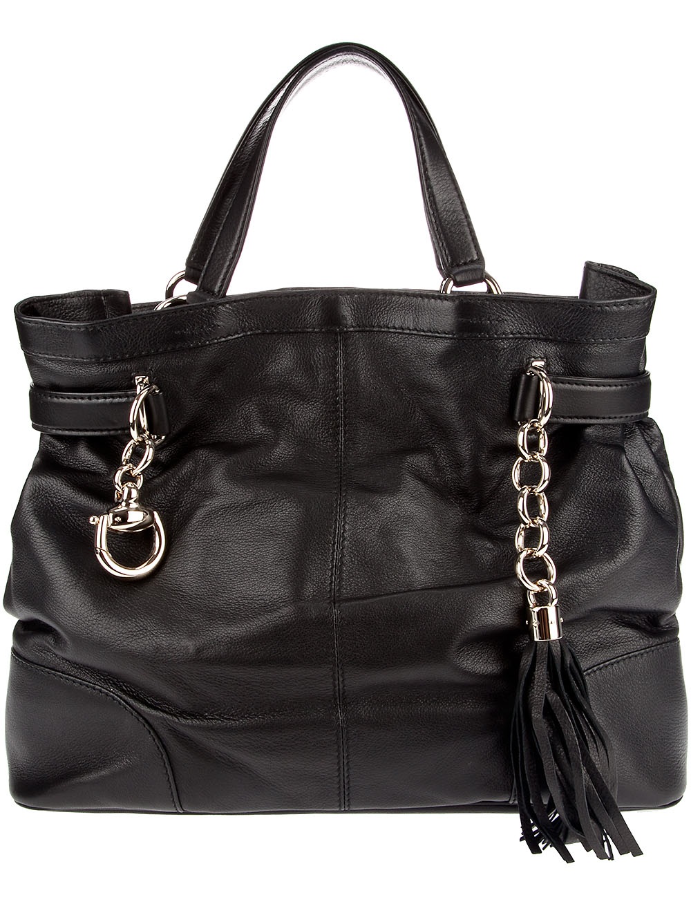 Gucci Chain Detail Bag in Black | Lyst