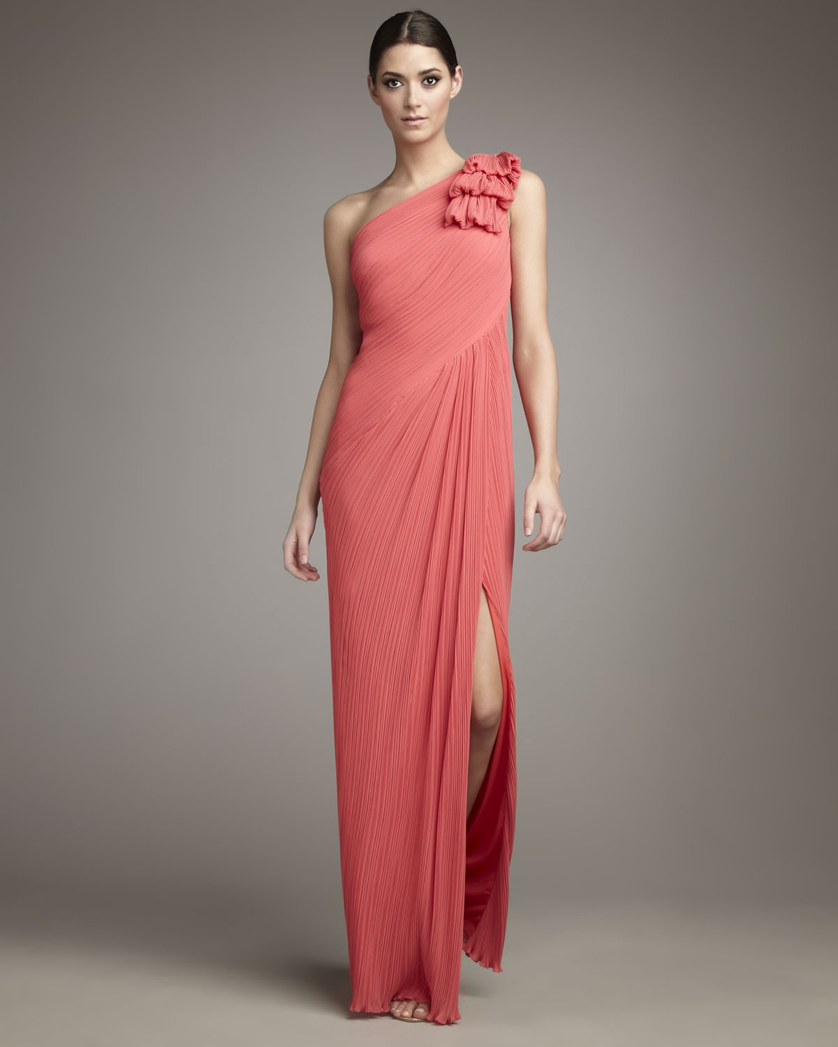 tadashi shoji one shoulder