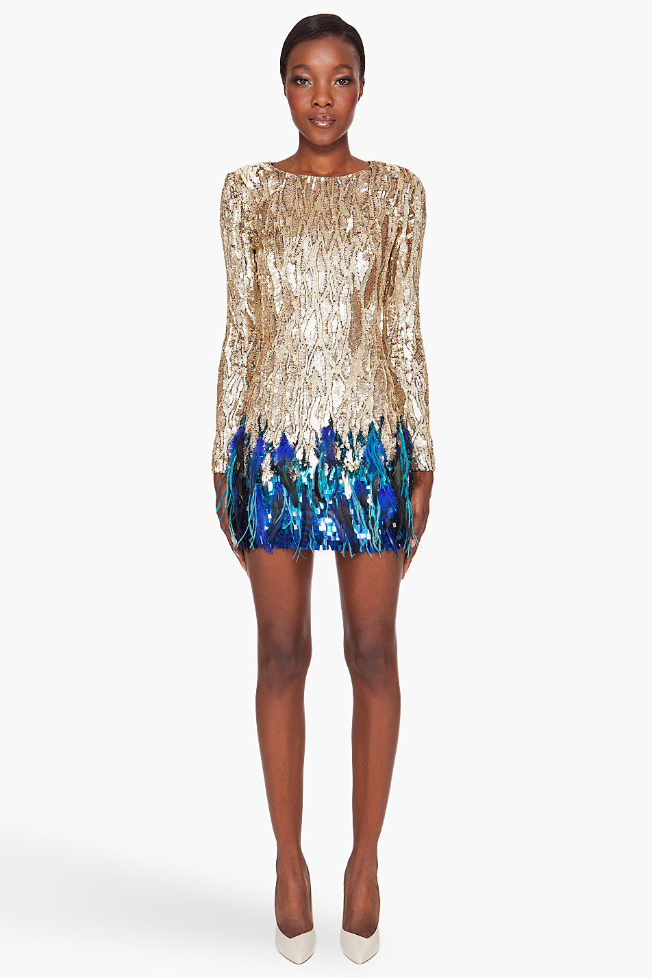 Matthew williamson gold dress hotsell