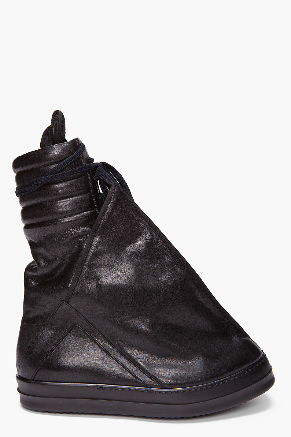 Rick Owens Turbo Geo Basket Sneakers in Black for Men | Lyst