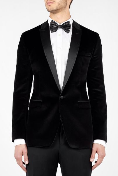 D&g Black Velvet Blazer Slim Tuxedo Suit in Black for Men | Lyst