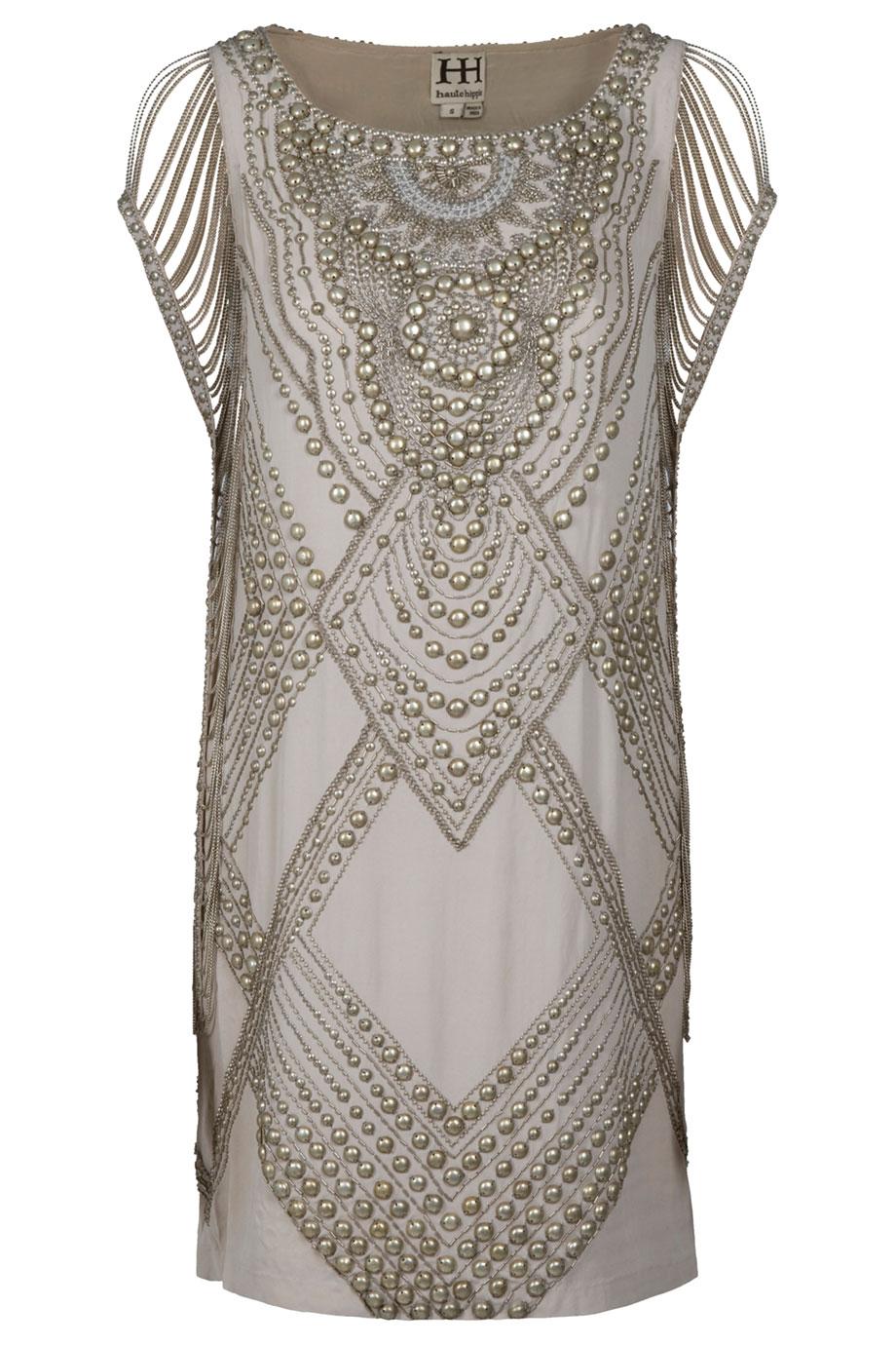 Haute Hippie Studded Dress in Natural - Lyst