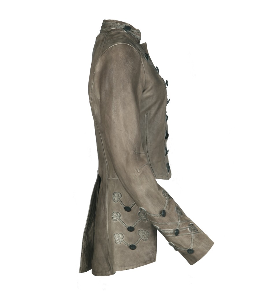 AllSaints Brocade Military Tailcoat in Taupe (Brown) Lyst