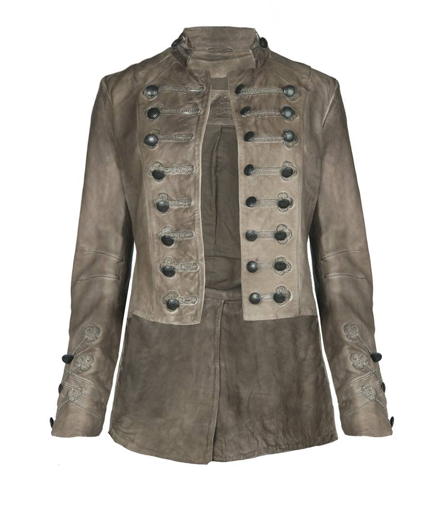AllSaints Brocade Military Tailcoat in Taupe (Brown) Lyst