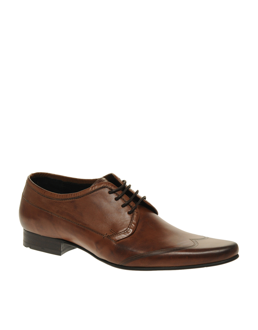 Ben Sherman Myas Laser Derby Shoes in Brown for Men (tan) | Lyst