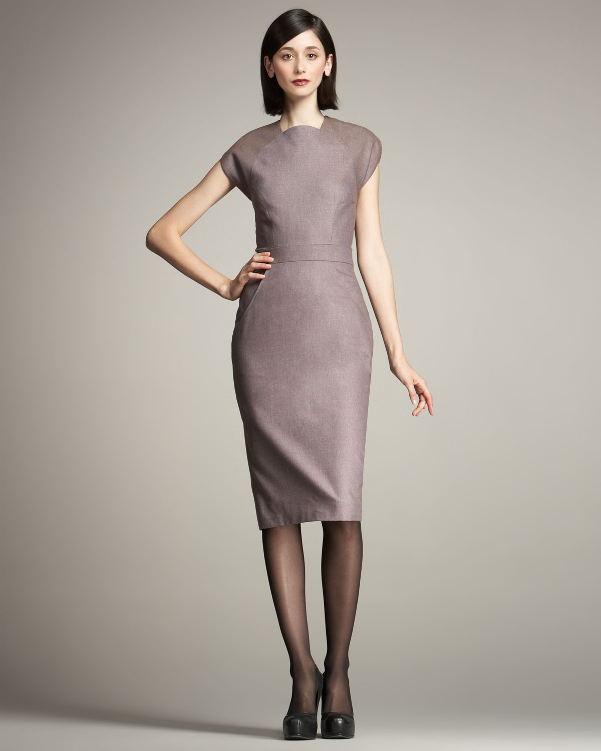 wool sheath dress