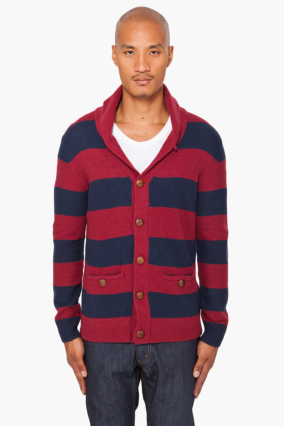 mens suede cardigan
