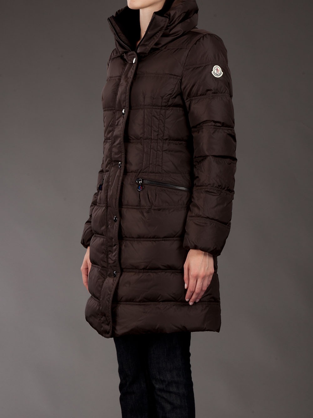 moncler vos three-quarter puffer coat moncler vos three-quarter puffer coat