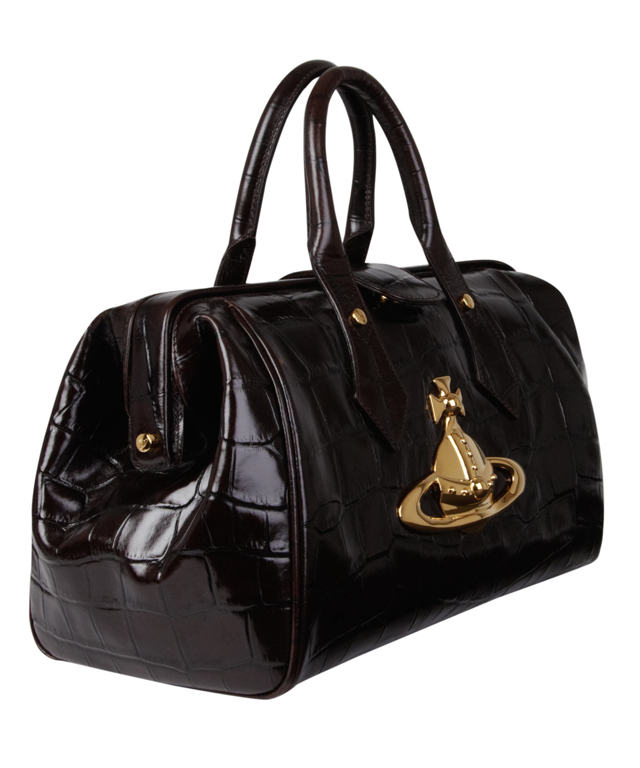 Vivienne Westwood Brown Ebury Crocodile Print Doctors Bag in Black Lyst