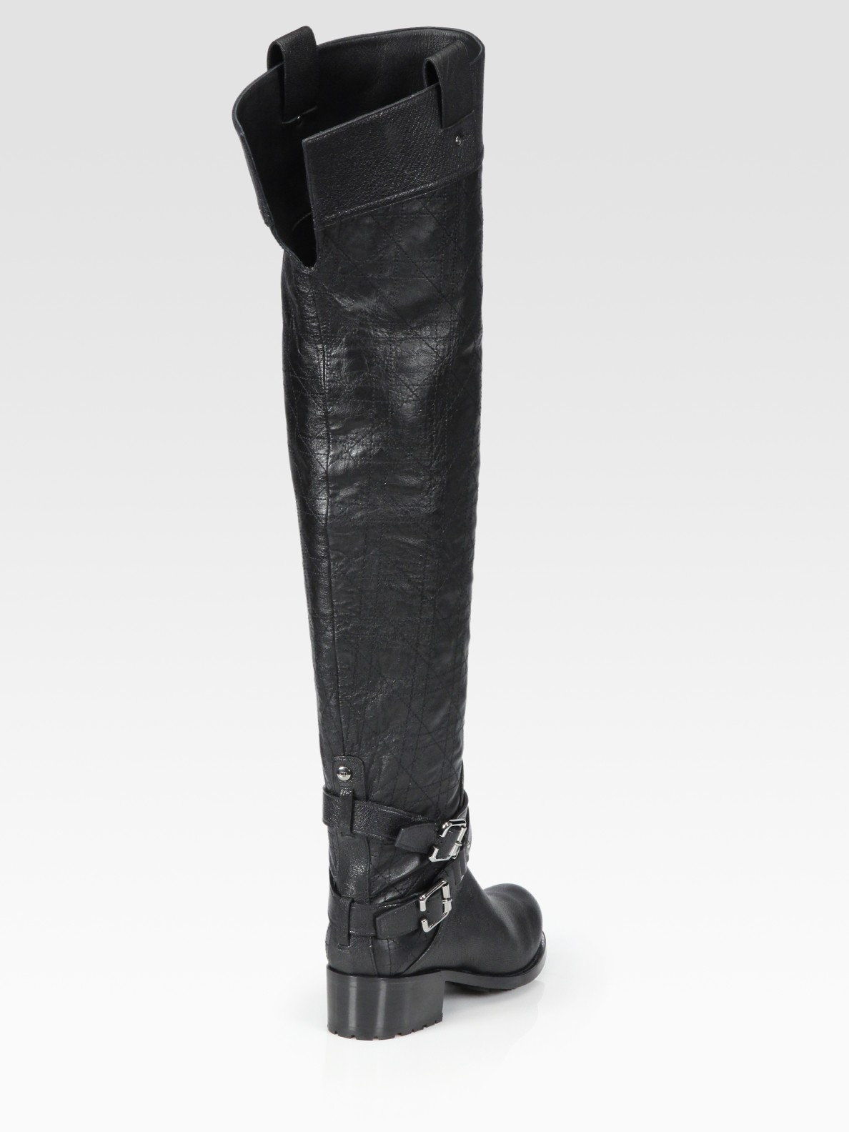 Dior Over-the-knee Biker Motorcycle Boot in Black - Lyst
